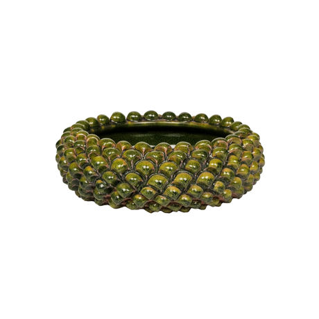 Picture of Pine cone bowl green olives press