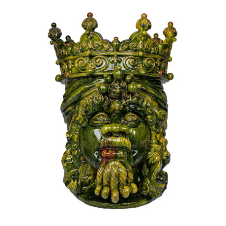 Picture of king with real crown green olives press