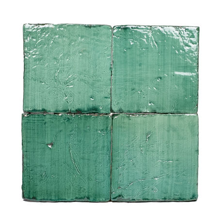 Immagine di Pennellato verde rame rustico