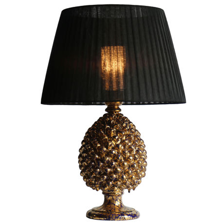 Immagine di Pigna lampada oro e blu