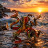Picture of Red and green Octopus