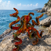 Picture of Red and green Octopus
